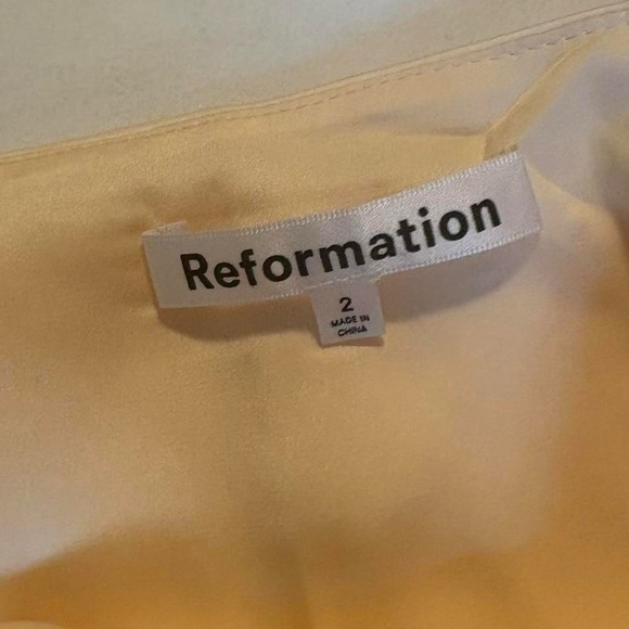 Reformation Cream A-Line Mini Skirt - Picture 6 of 6